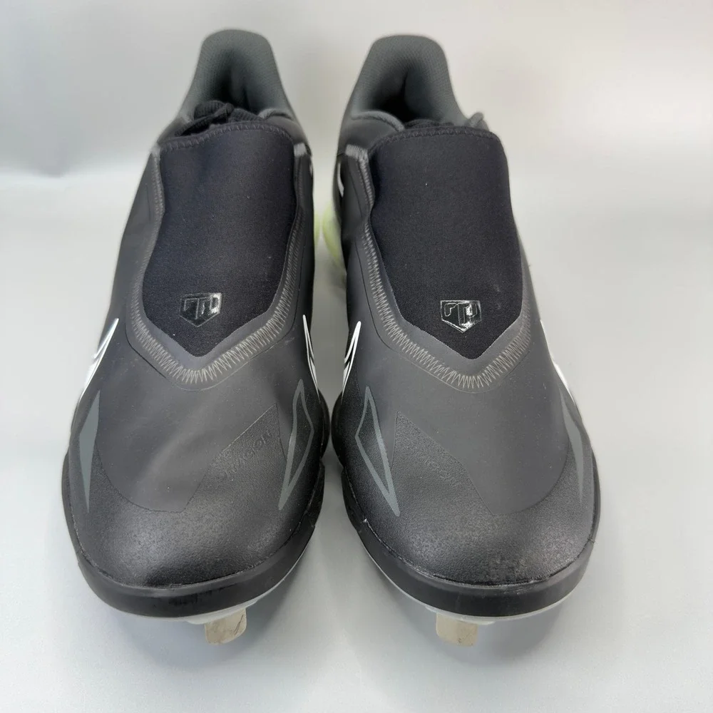 Nike Force Zoom Trout 8 Pro Mens 14 Metal Baseball Cleats Black Shoe Hidden Lace